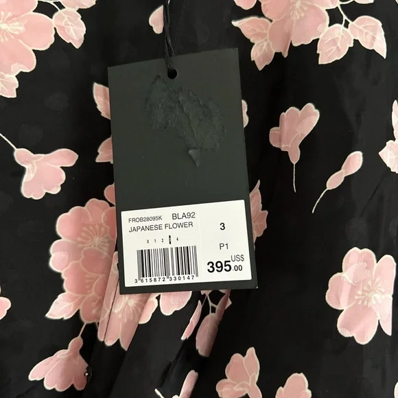 THE KOOPLES Garden Of Eden Mini Dress Size 3 Floral Print Flower V-Neck NEW NWT - Picture 7 of 10
